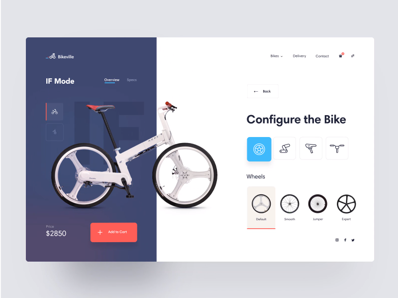 online bike shop design